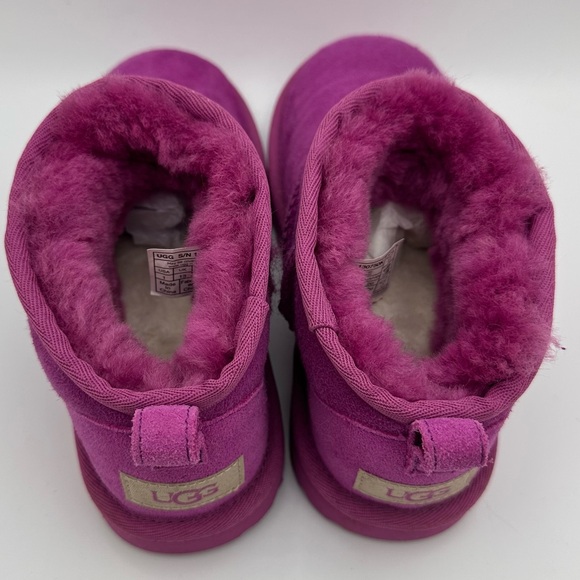 UGG Classic Ultra Mini Suede Boots Size 1 Sunburst - Picture 8 of 9